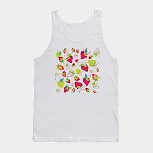 Strawberry field pattern Tank Top